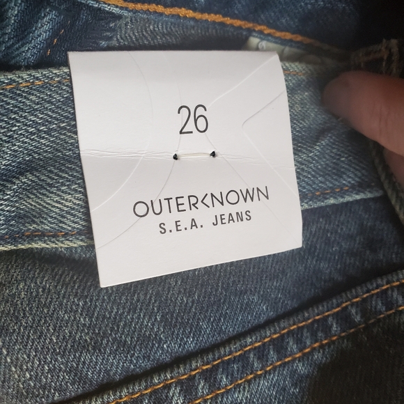 NWT Outerknown organic Cassidy high rise slim jeans sz 26 - Picture 6 of 7